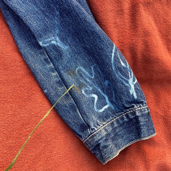 Groovy True Blue vintage Denim jacket upcycled - Picture 13 of 14